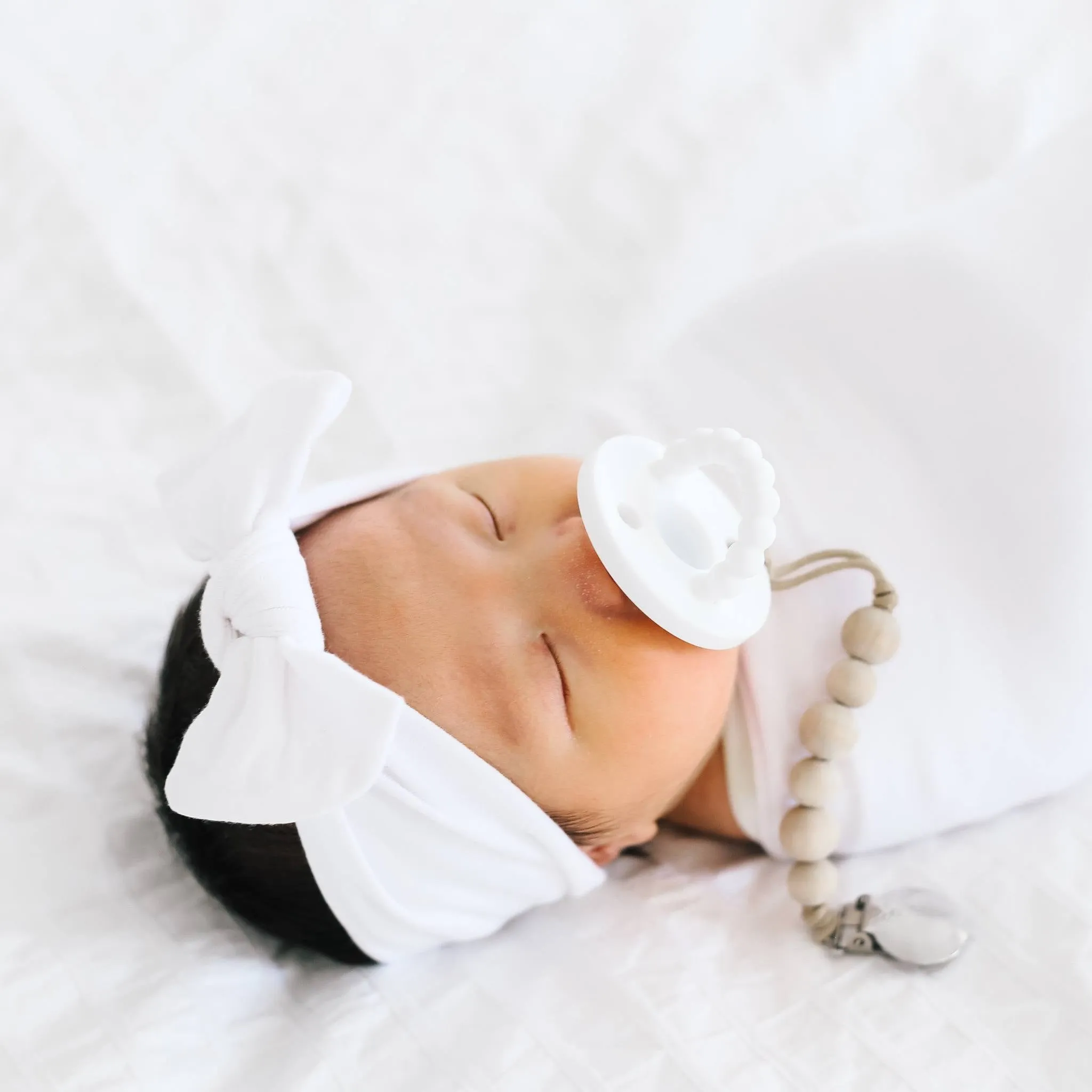 Knit Headband Bow - Dove