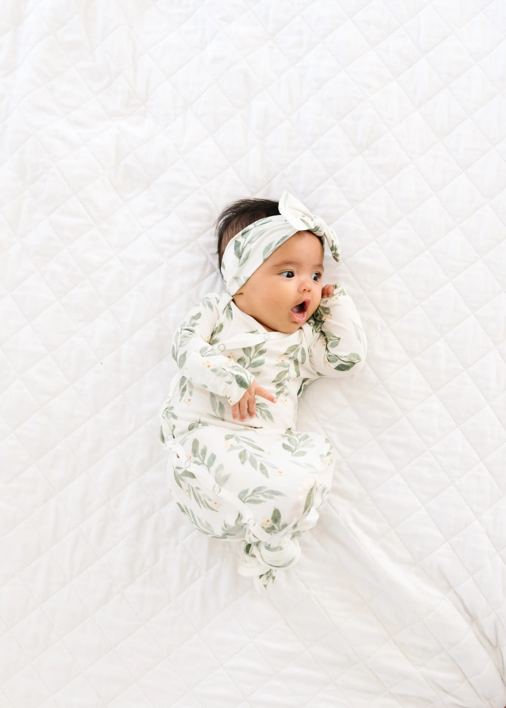 Knit Headband Bow - Fern