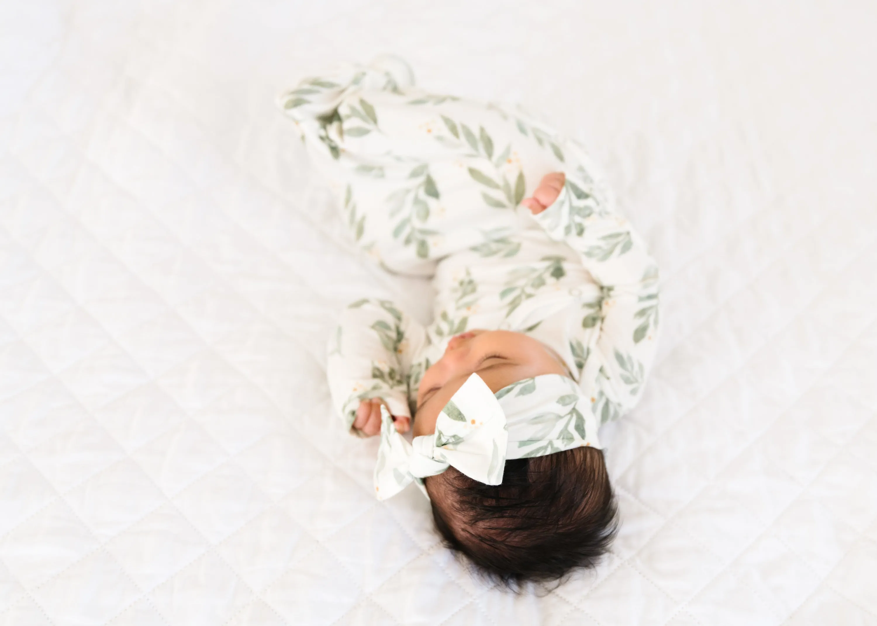Knit Headband Bow - Fern