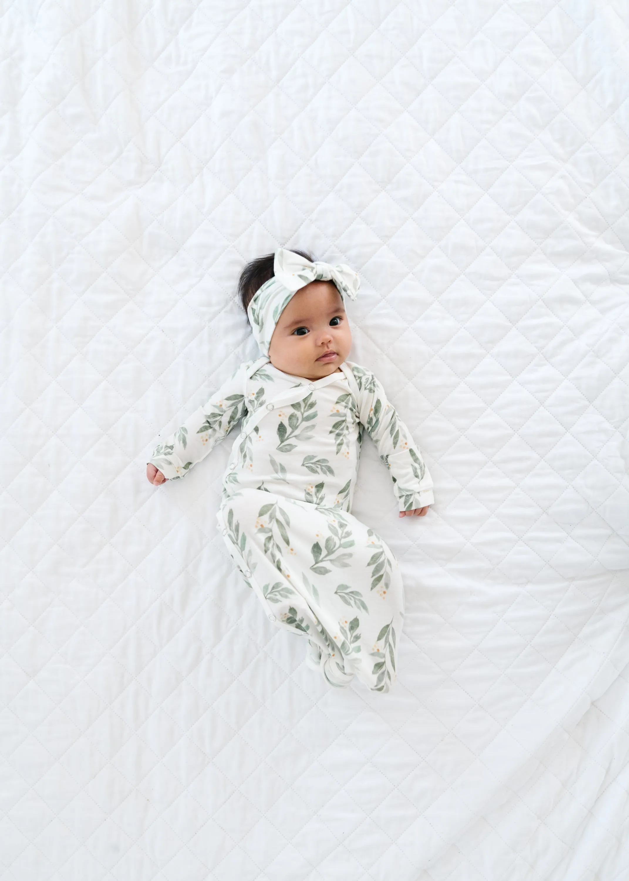 Knit Headband Bow - Fern