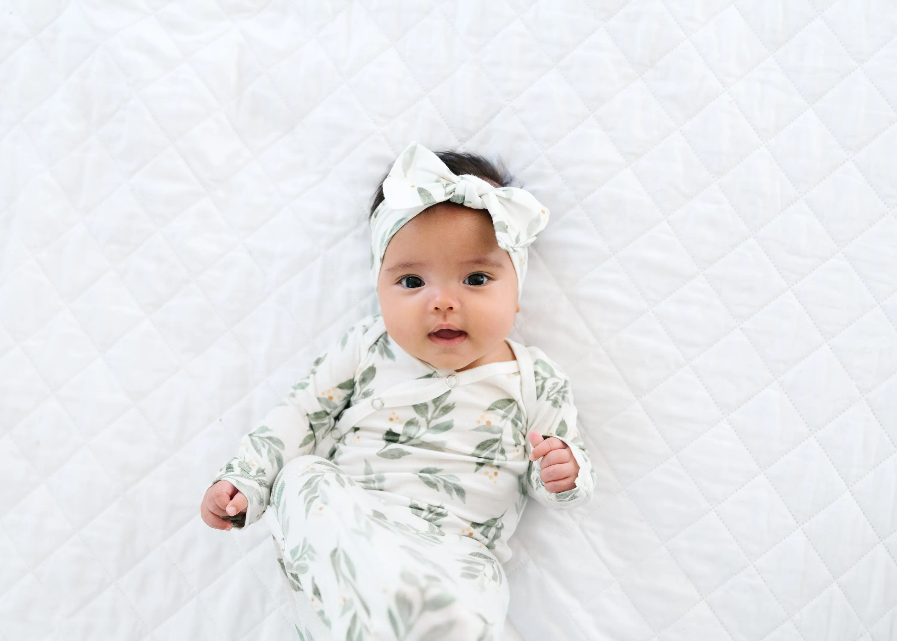 Knit Headband Bow - Fern