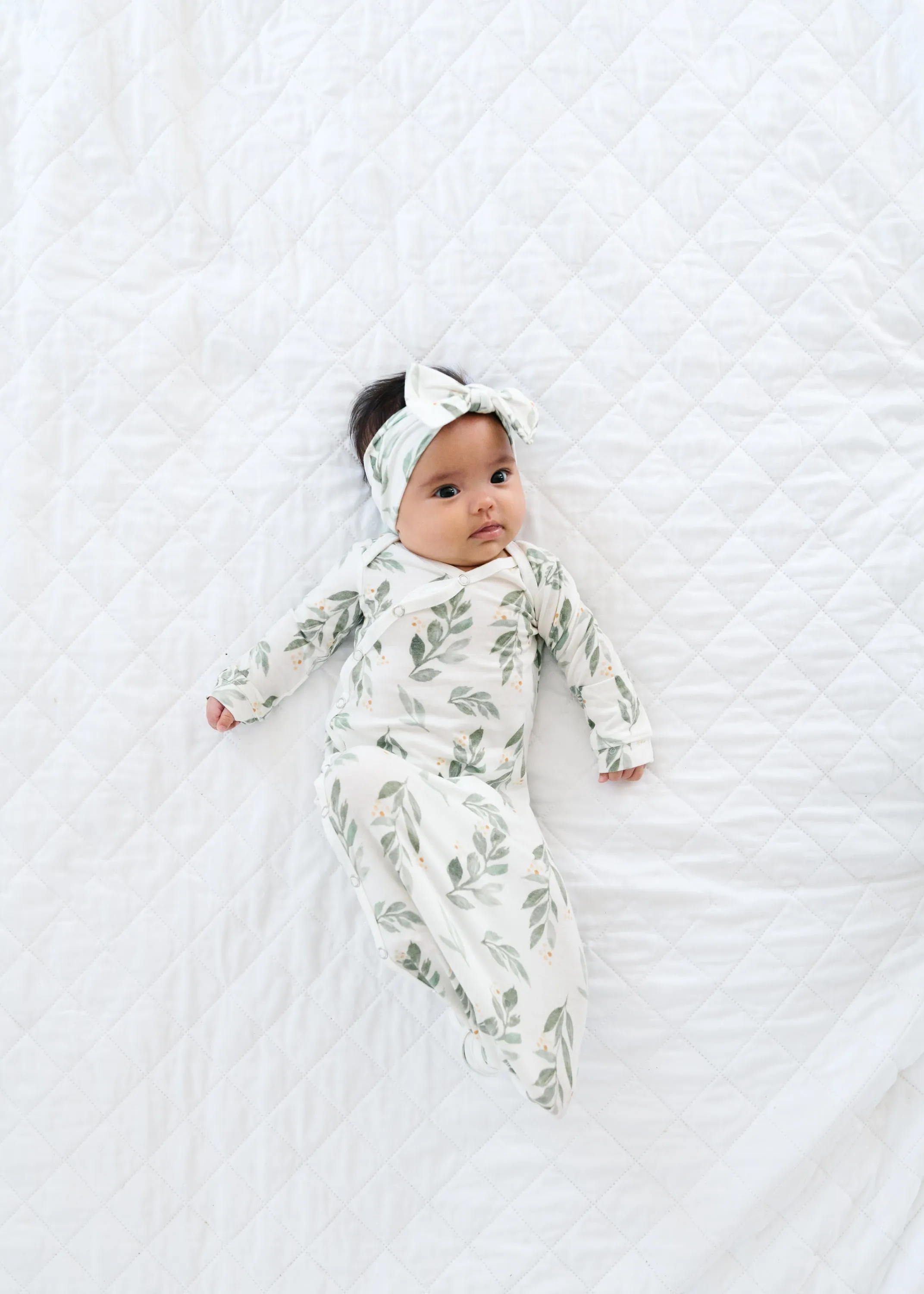 Knit Headband Bow - Fern