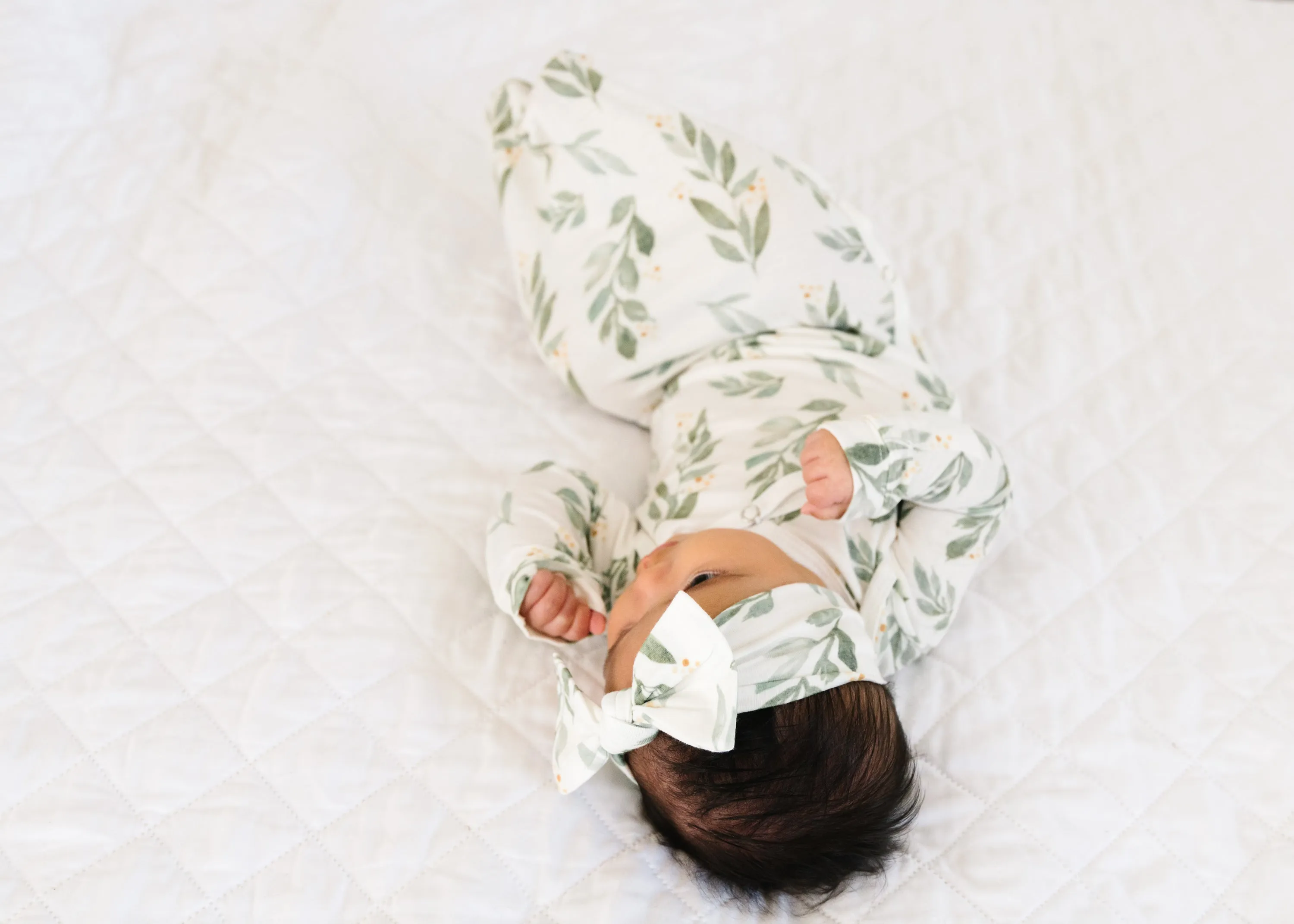 Knit Headband Bow - Fern