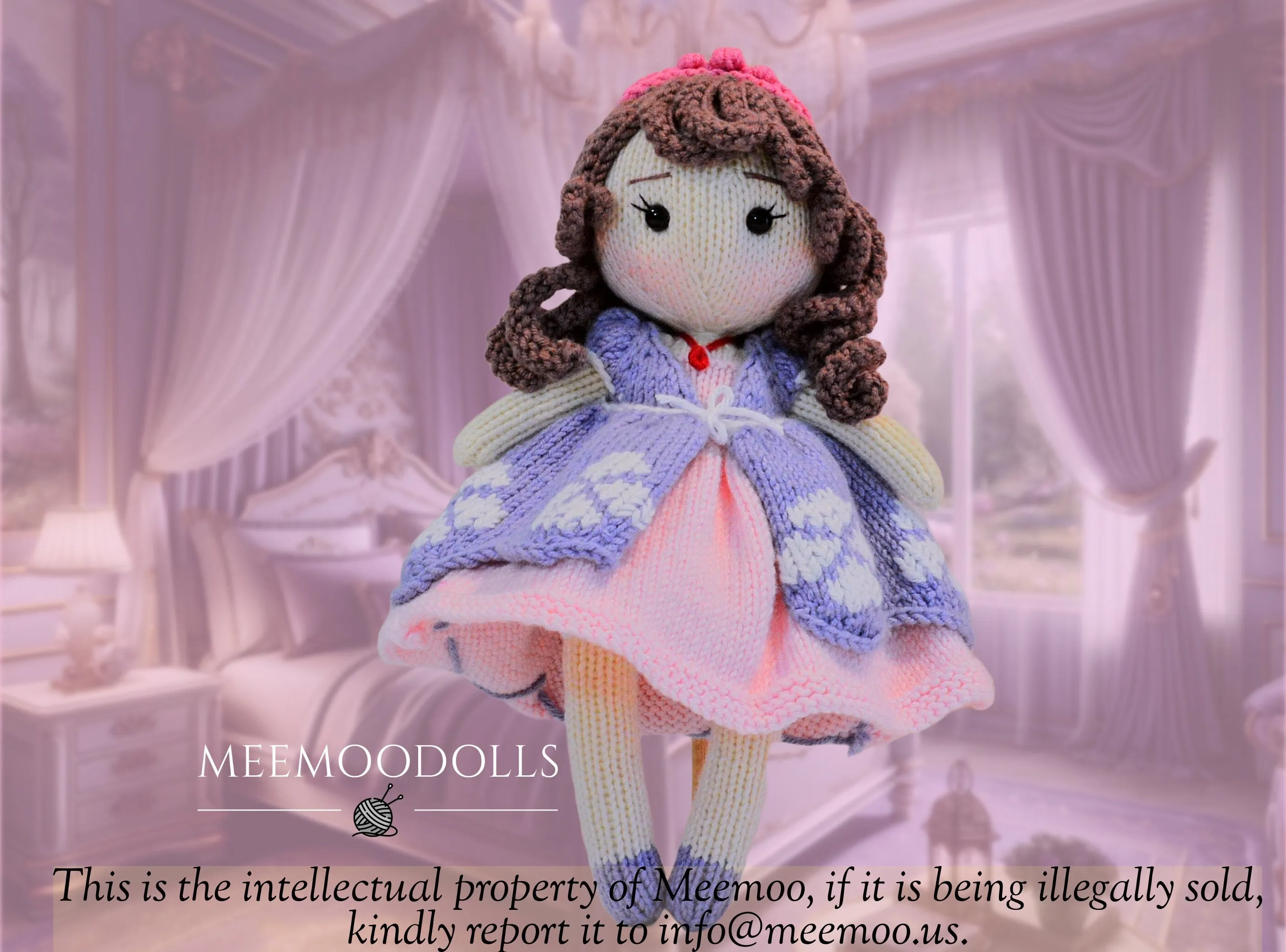 Knit Little Princess. Knitted Toy Patterns. Meemoodolls.