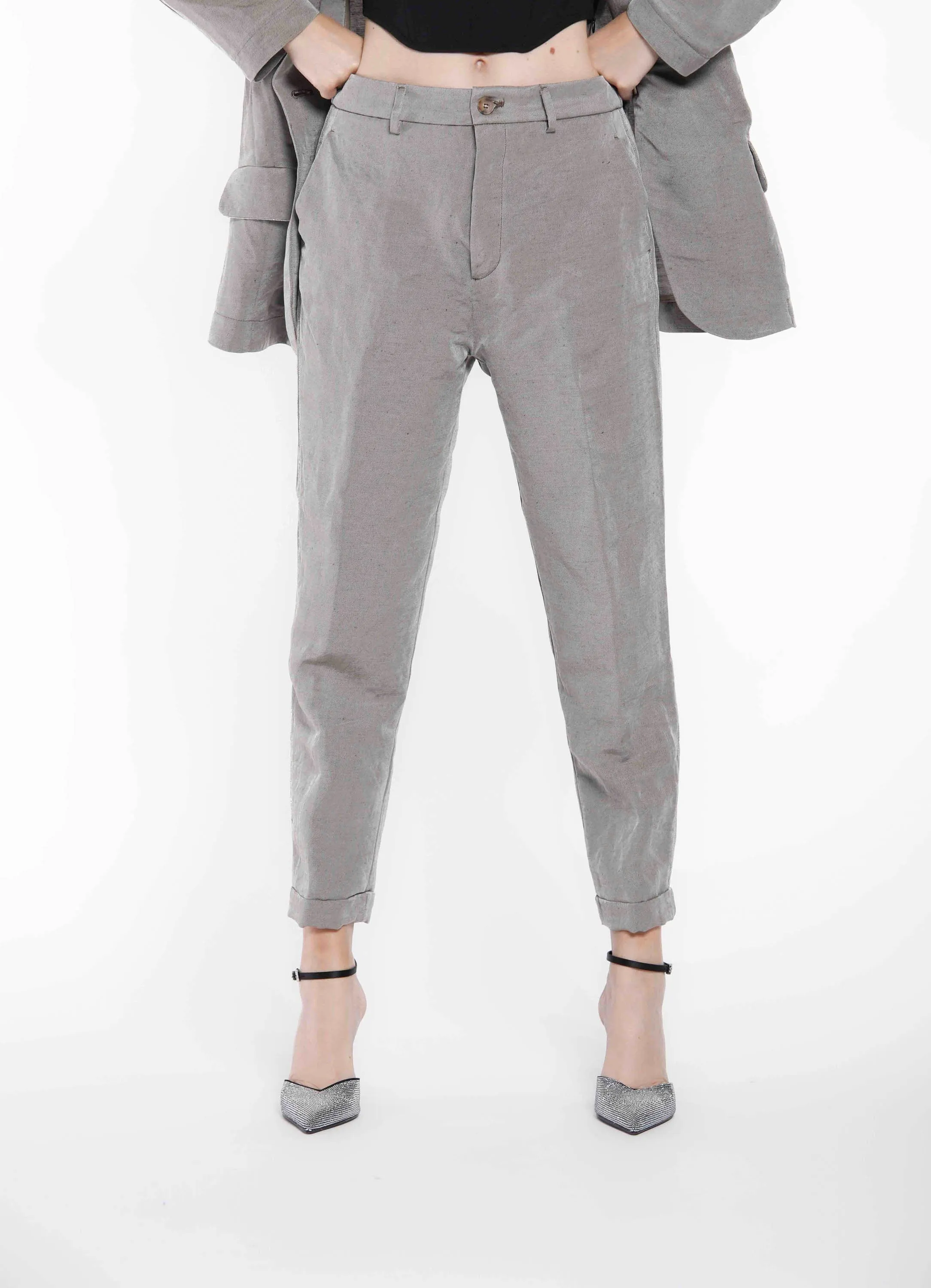 Linda Summer Chino Pants - Dark Brown
