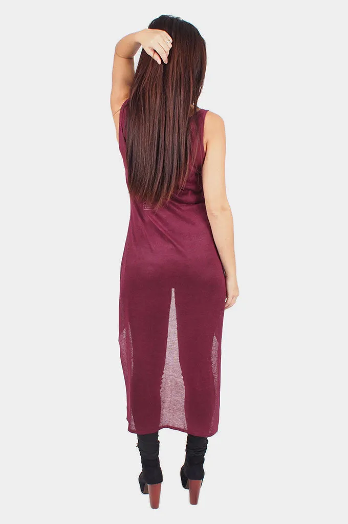 Long Scoop Dress Knit