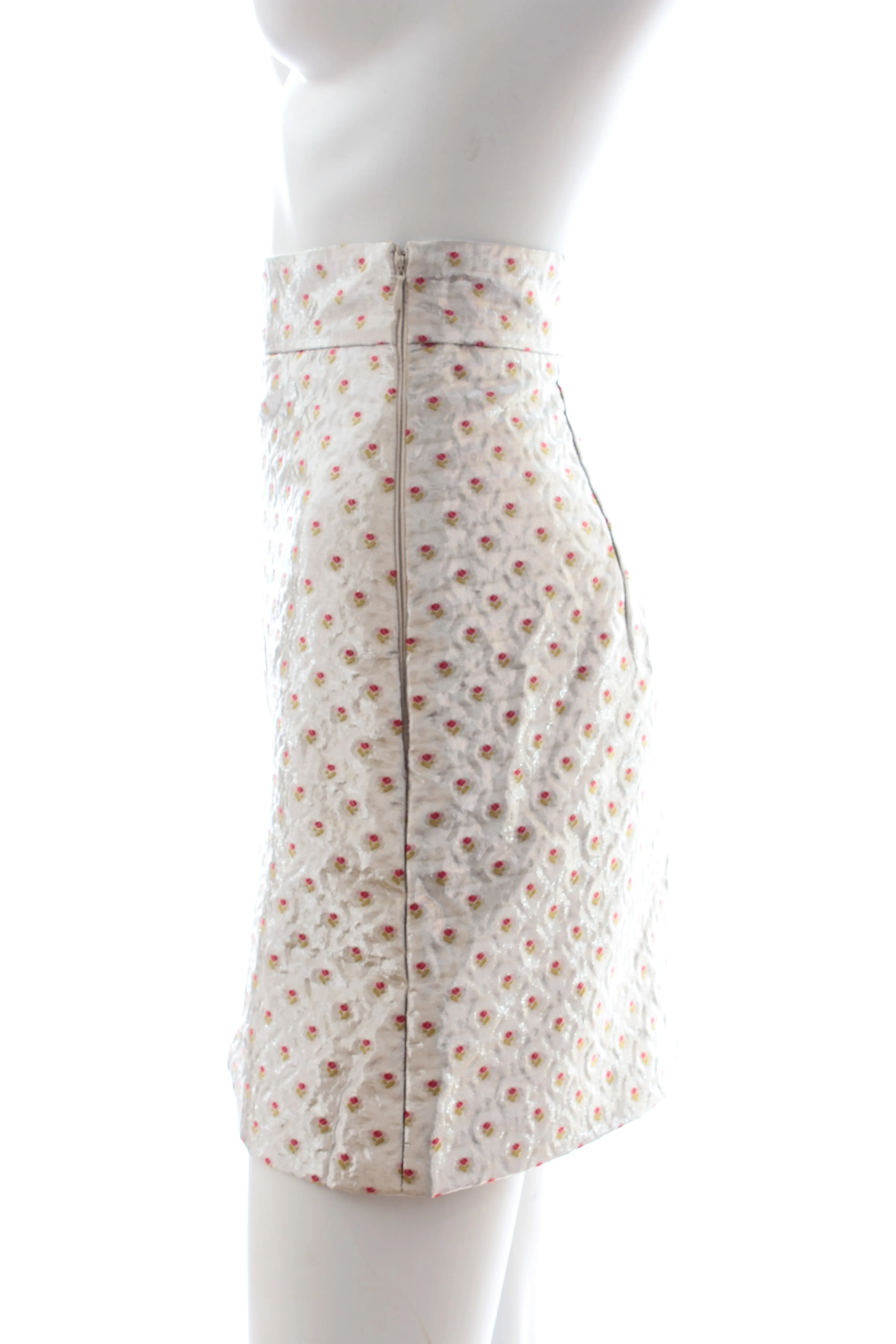 Miu Miu Metallic Jacquard Mini Skirt