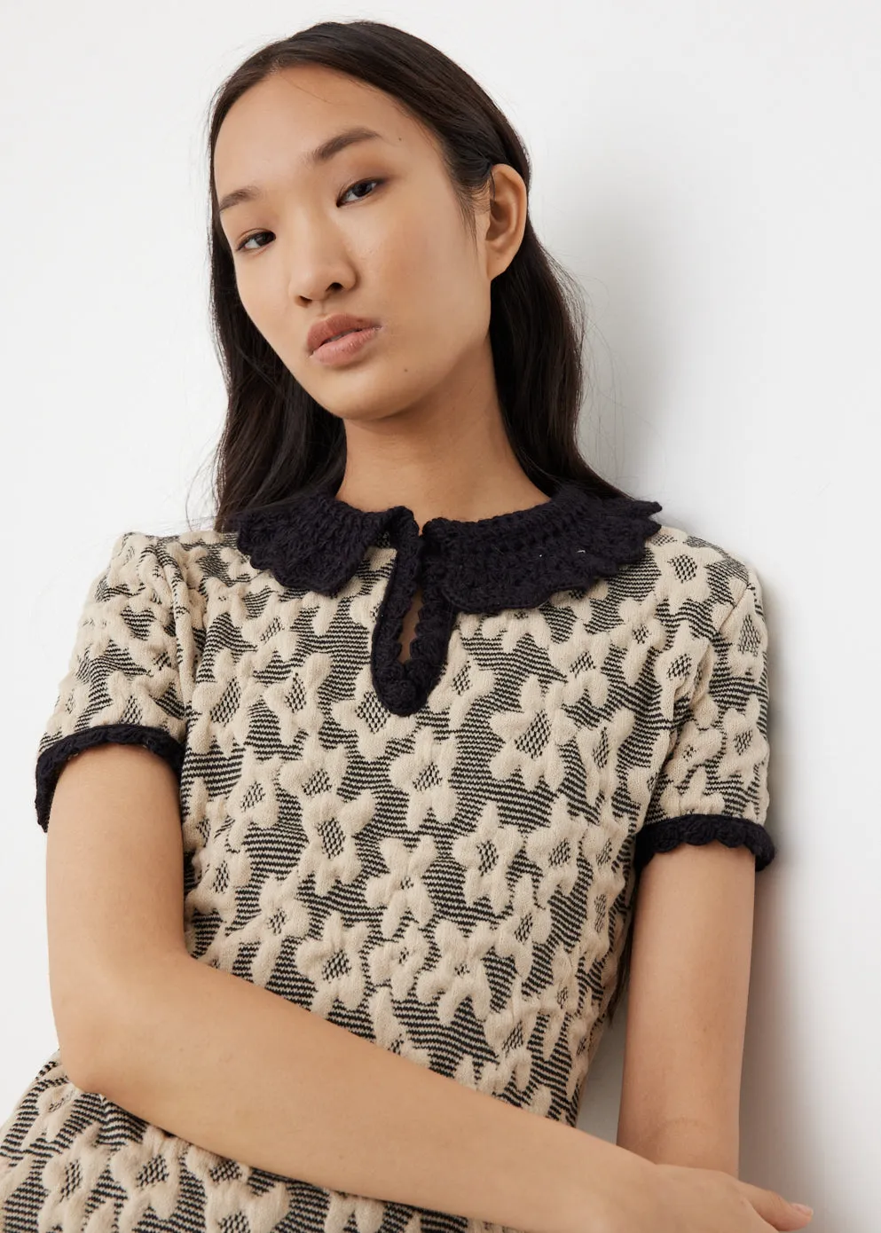 Nana Jacquard Floral Dress