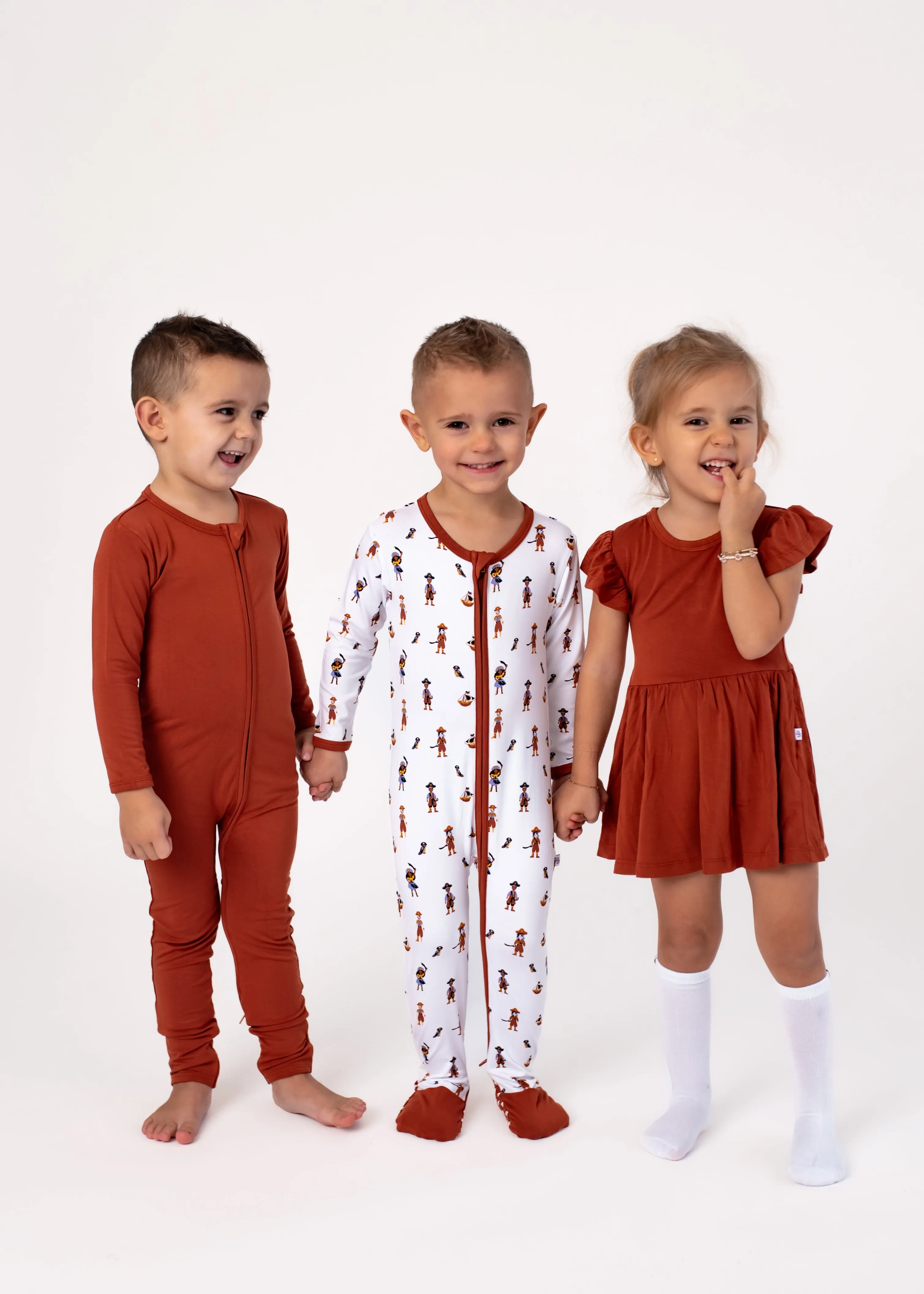Pecan | Flutter Bodysuit Dress