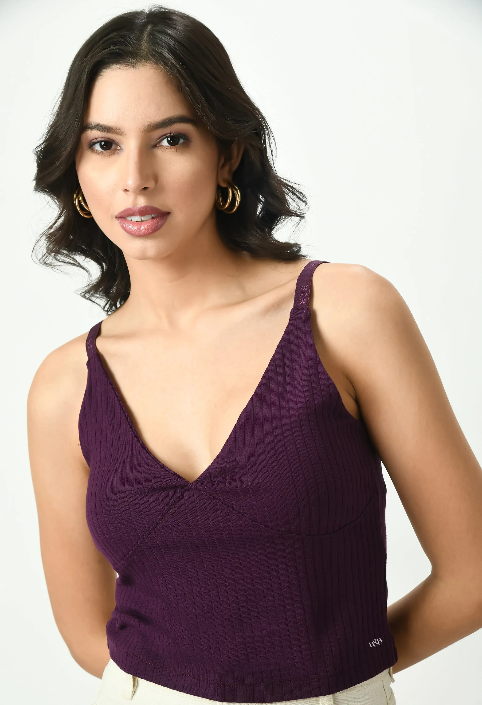 Plunge Strap Top #7054
