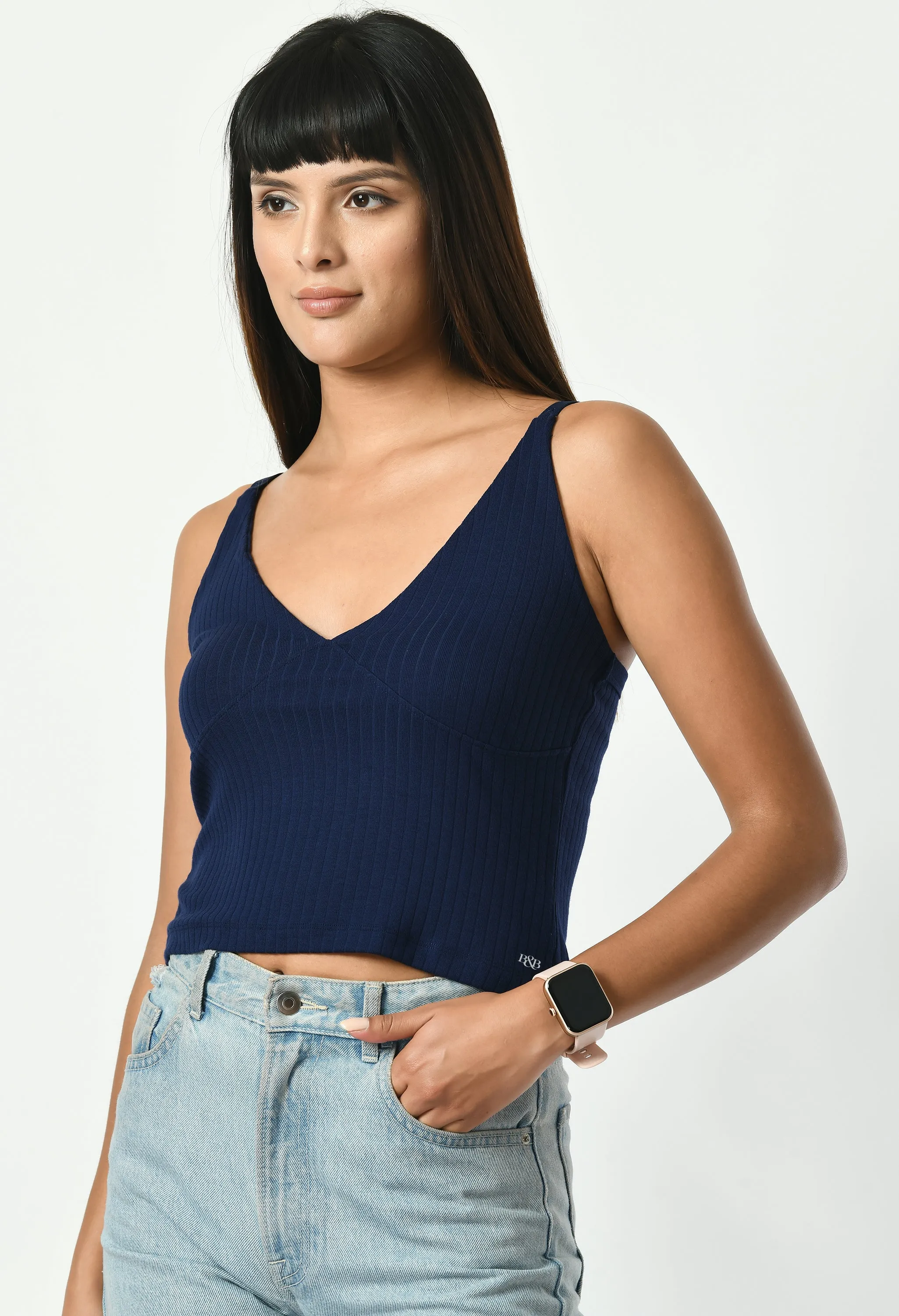 Plunge Strap Top #7054