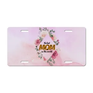 POD Aluminum Car License Plate Personalized Car Tag License Plate The Best Mother in The World