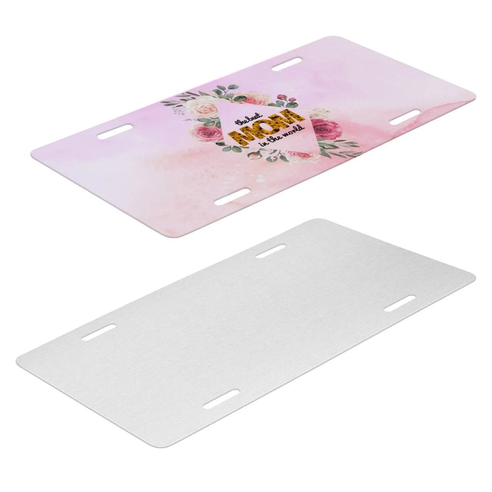 POD Aluminum Car License Plate Personalized Car Tag License Plate The Best Mother in The World
