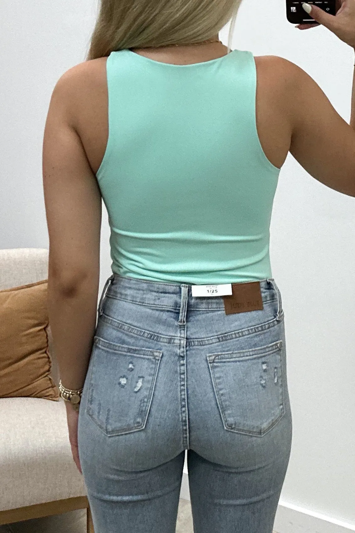 "Flirt With Fate" Bodysuit (Mint)