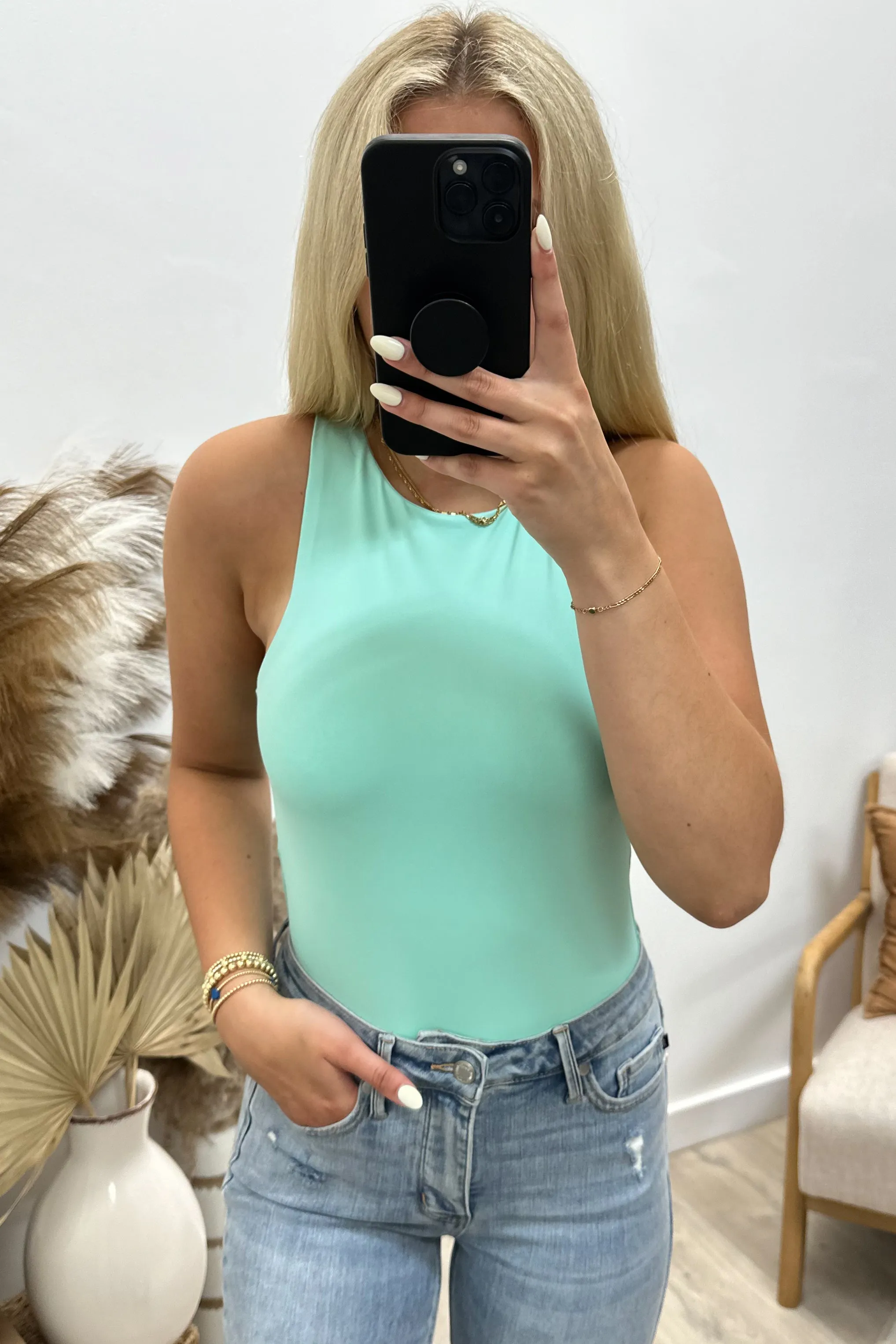 "Flirt With Fate" Bodysuit (Mint)