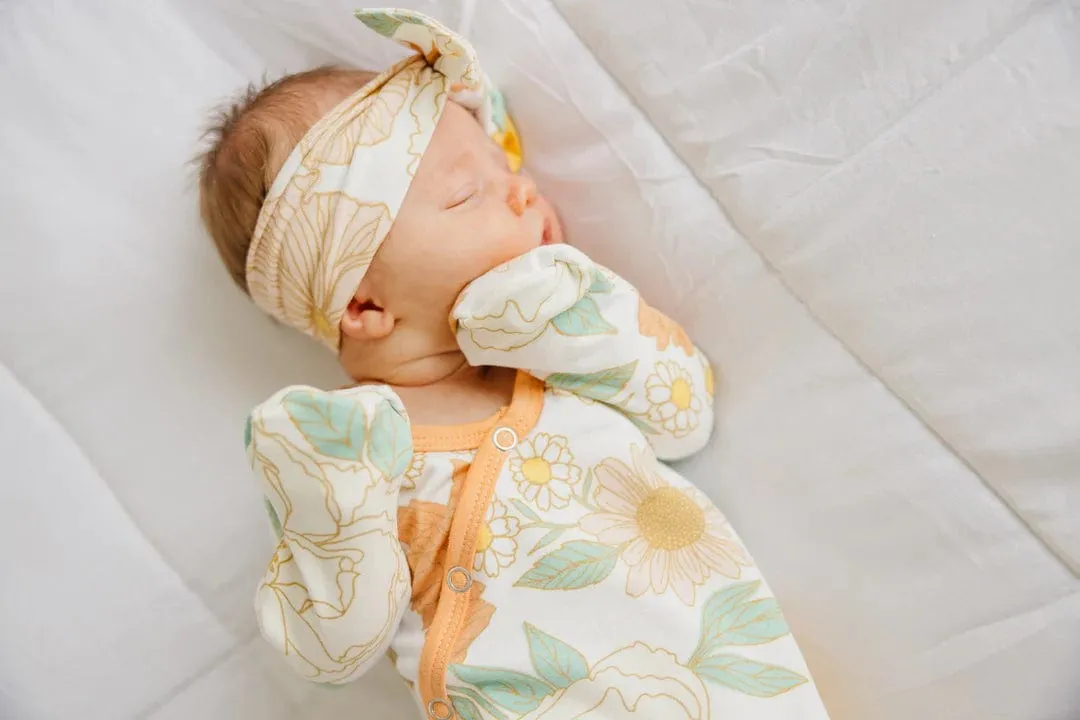 Rose Knit Headband Bow