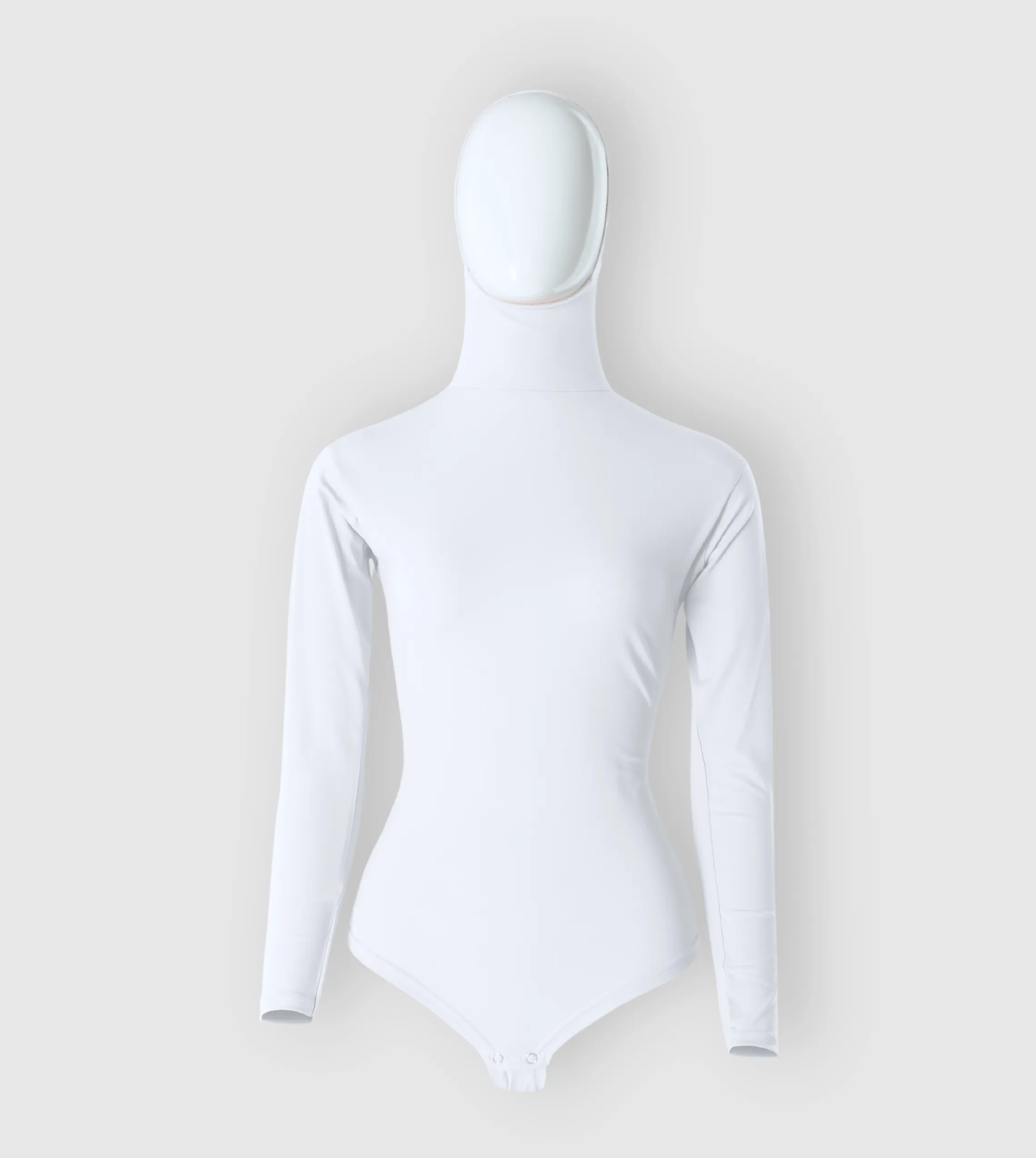 RUUQ Bodysuit Long Sleeve with Hijab Cap - White