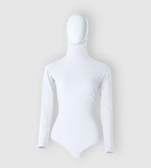 RUUQ Bodysuit Long Sleeve with Hijab Cap - White