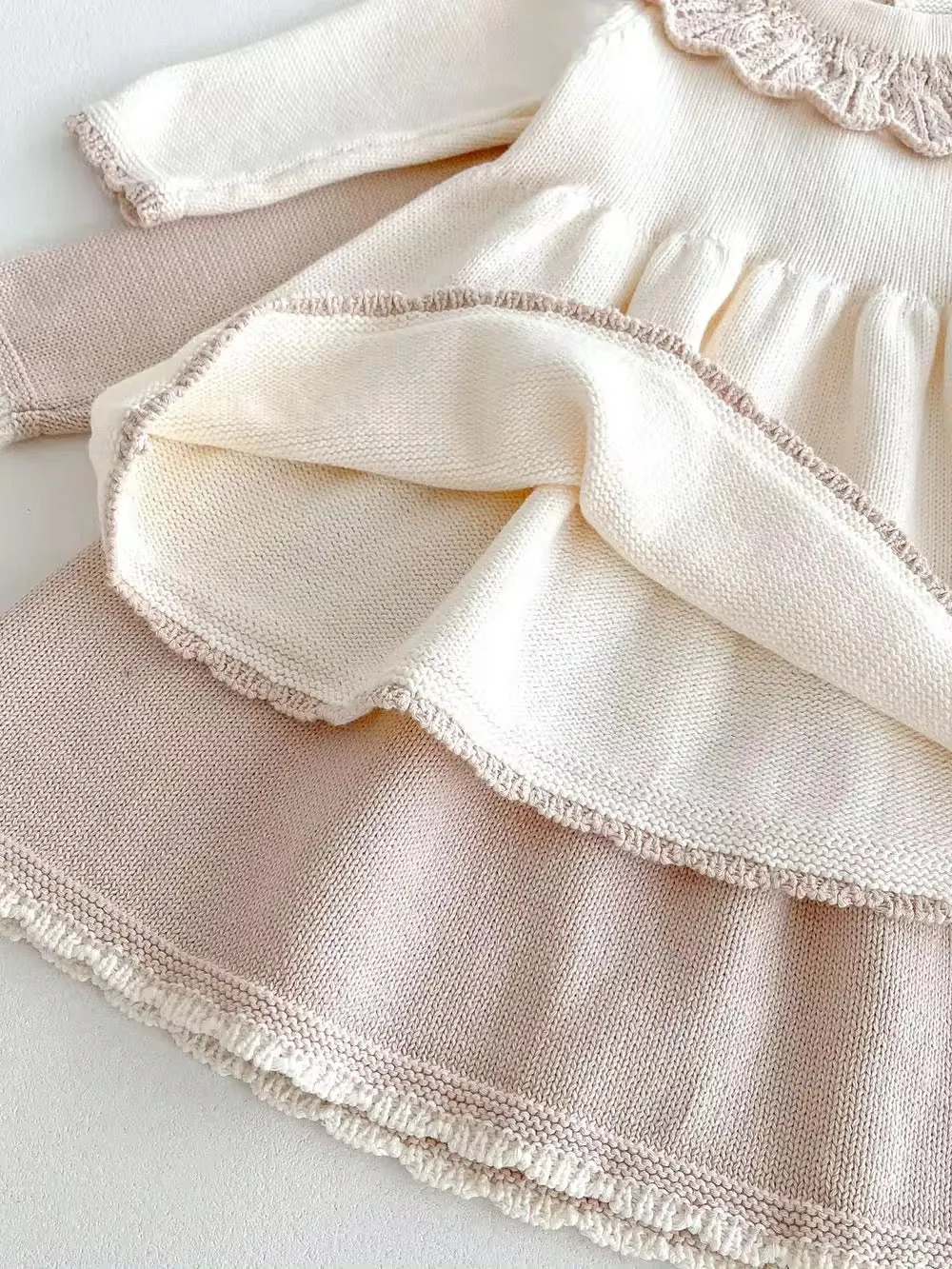 Scalloped Knit Dress - Primrose