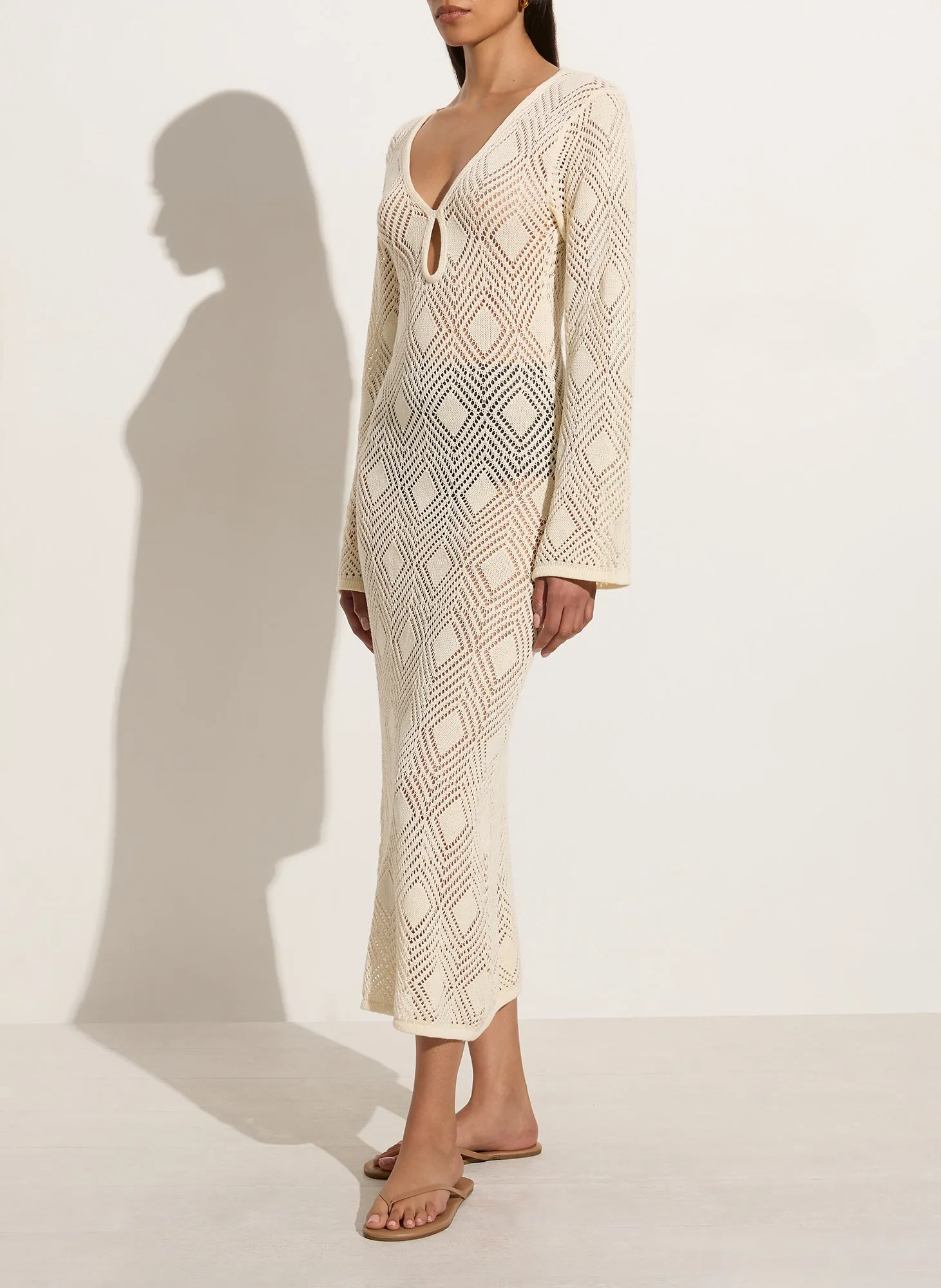 Serena Pointelle Knit Dress