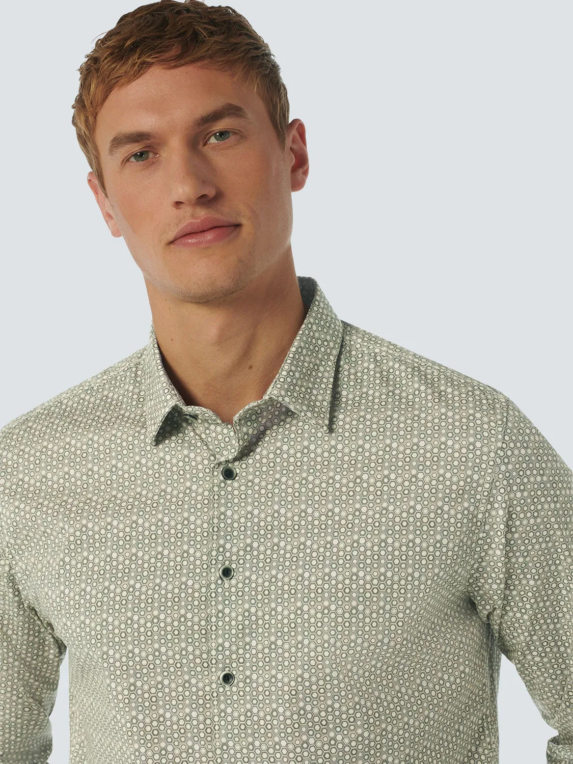 Shirt Stretch Allover Printed | Offwhite
