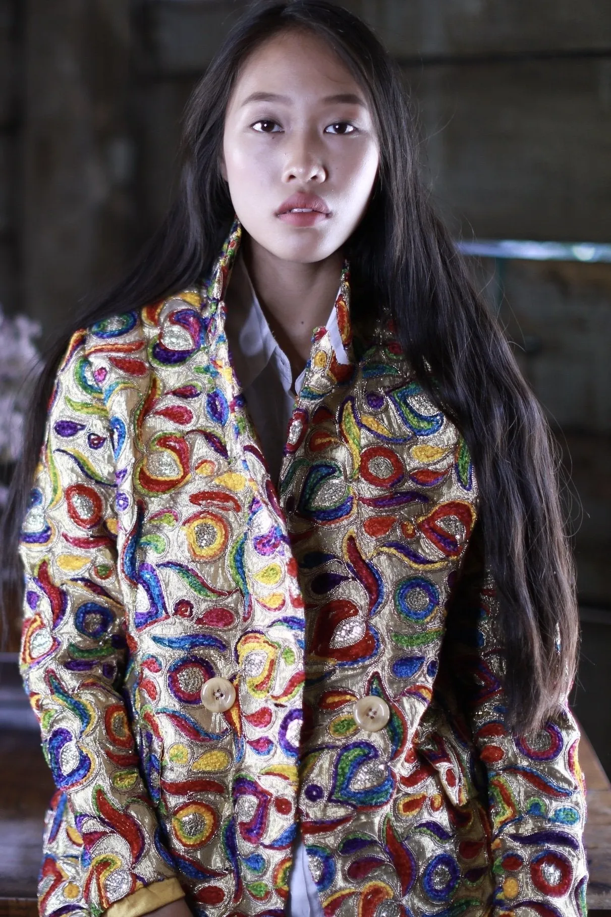 SILK EMBROIDERED JACKET FRIDA