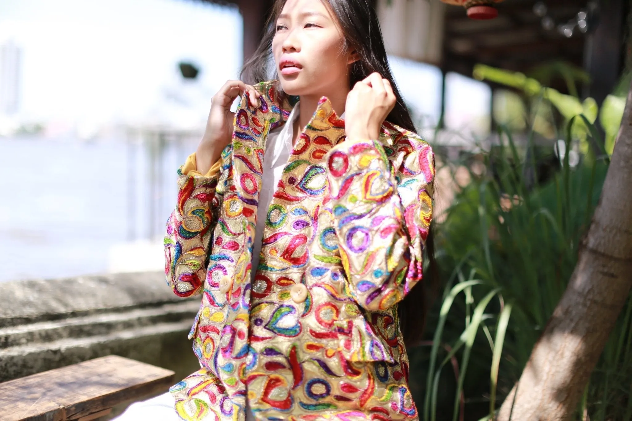 SILK EMBROIDERED JACKET FRIDA