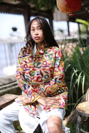 SILK EMBROIDERED JACKET FRIDA