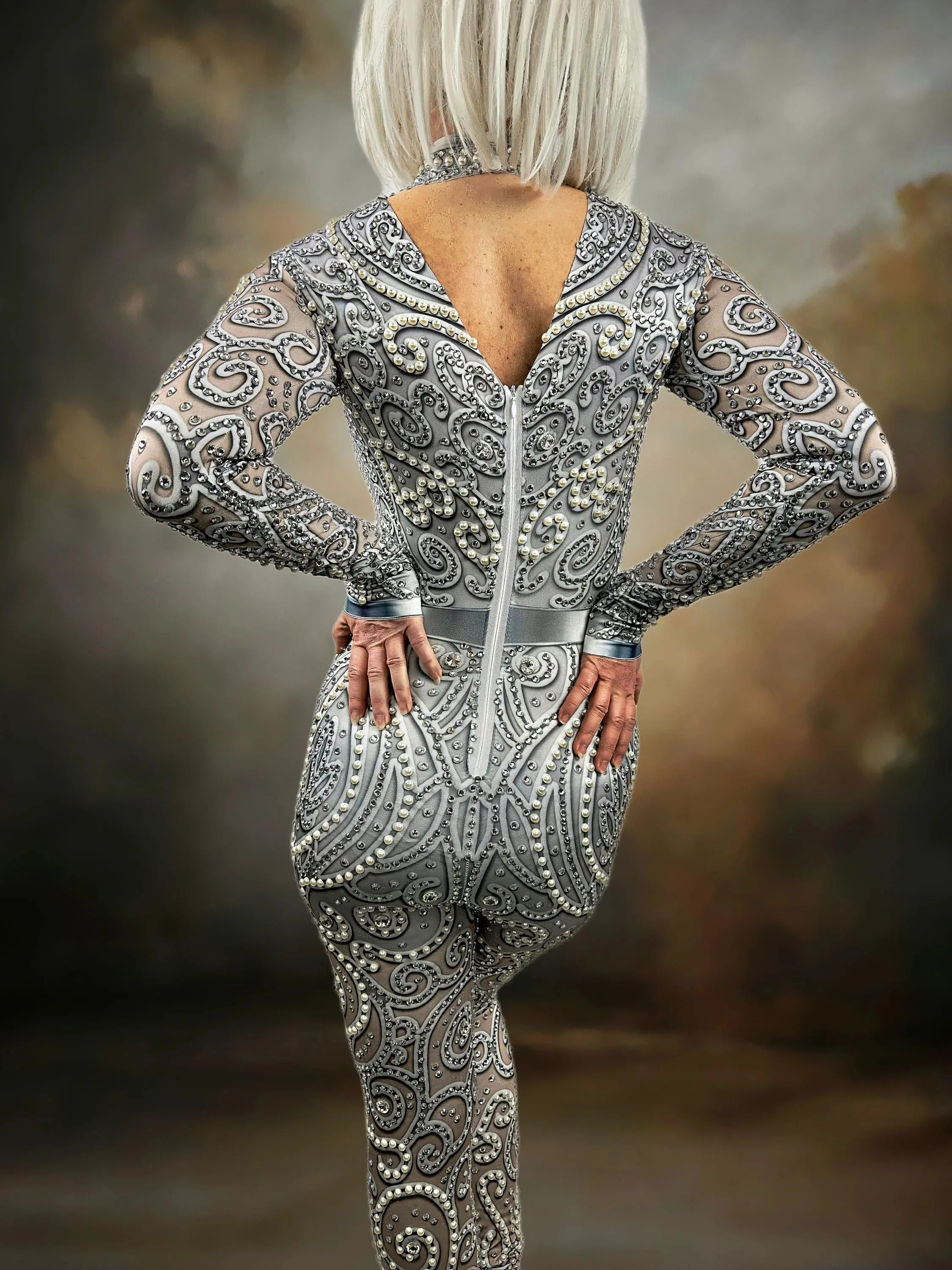 Silver Spark Bodysuit w3052