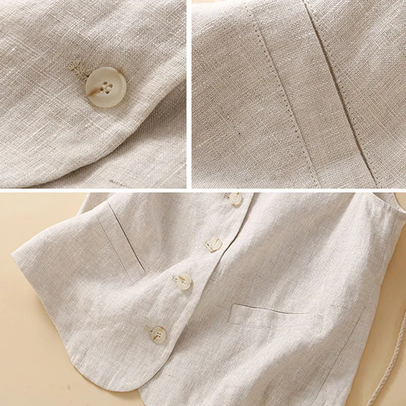 Solid Color Loose Breathable Button Front Vest