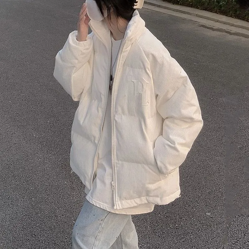 Stand-Up Collar Niche Solid Puffer Jacket