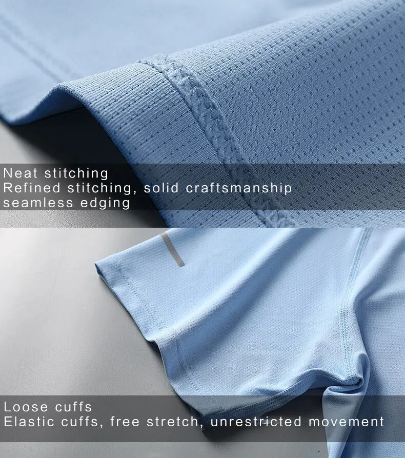 Summer Thin Ice Silk Breathable Cooling T-Shirt