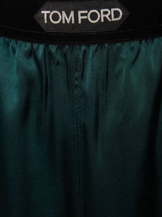 Tom Ford   Stretch silk satin straight pants 