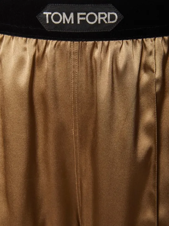 Tom Ford   Stretch silk satin straight pants 