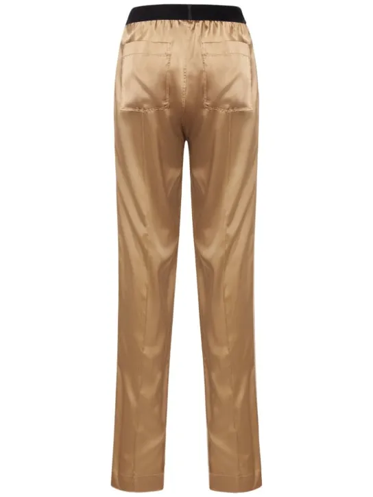 Tom Ford   Stretch silk satin straight pants 