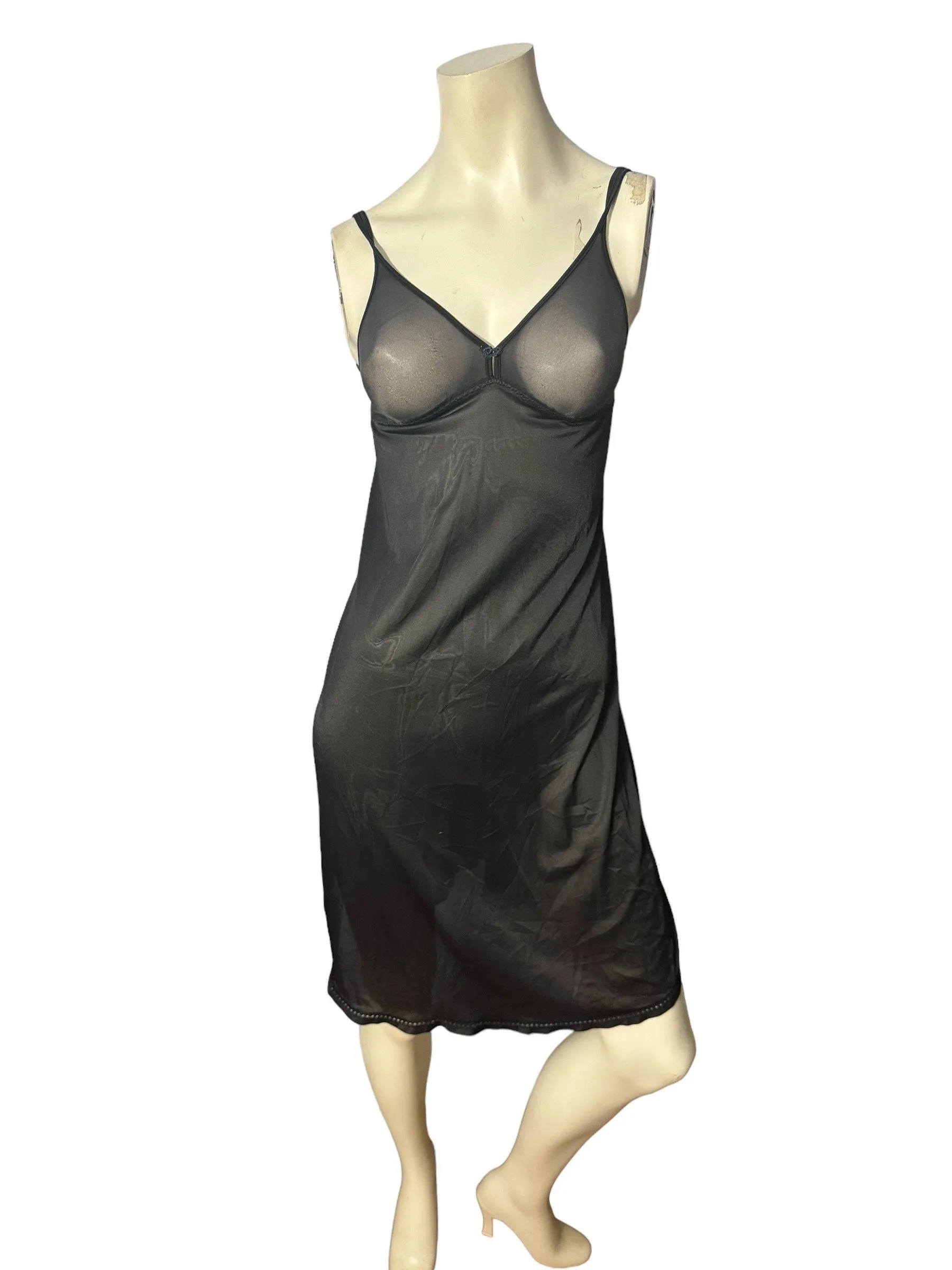 Vintage black full slip 36 Formfit Rogers