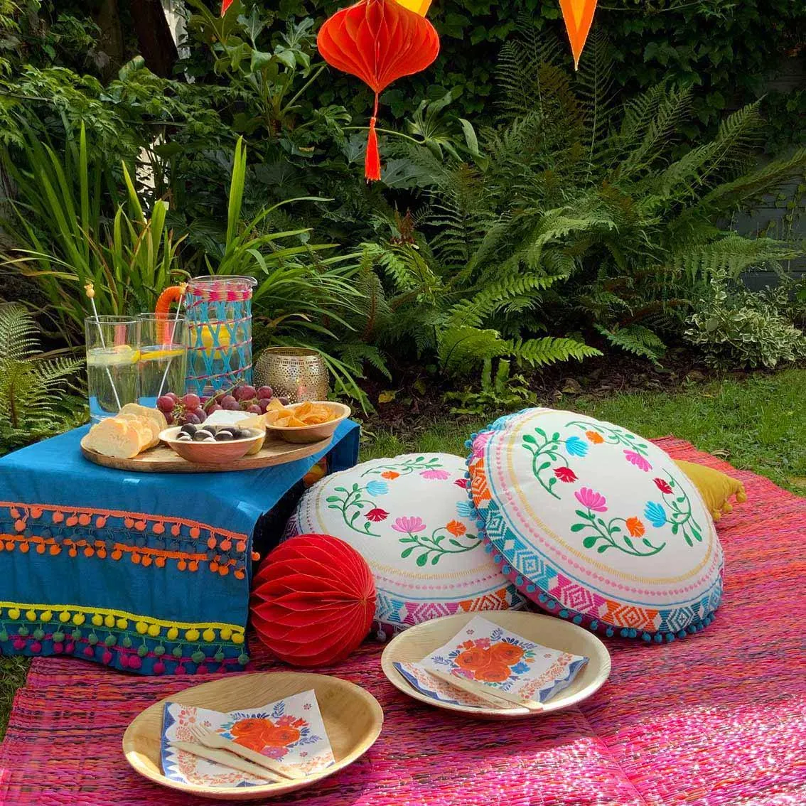 Waterproof Red Outdoor Rug