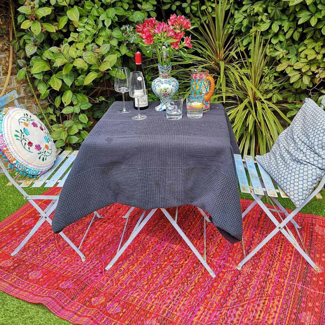 Waterproof Red Outdoor Rug