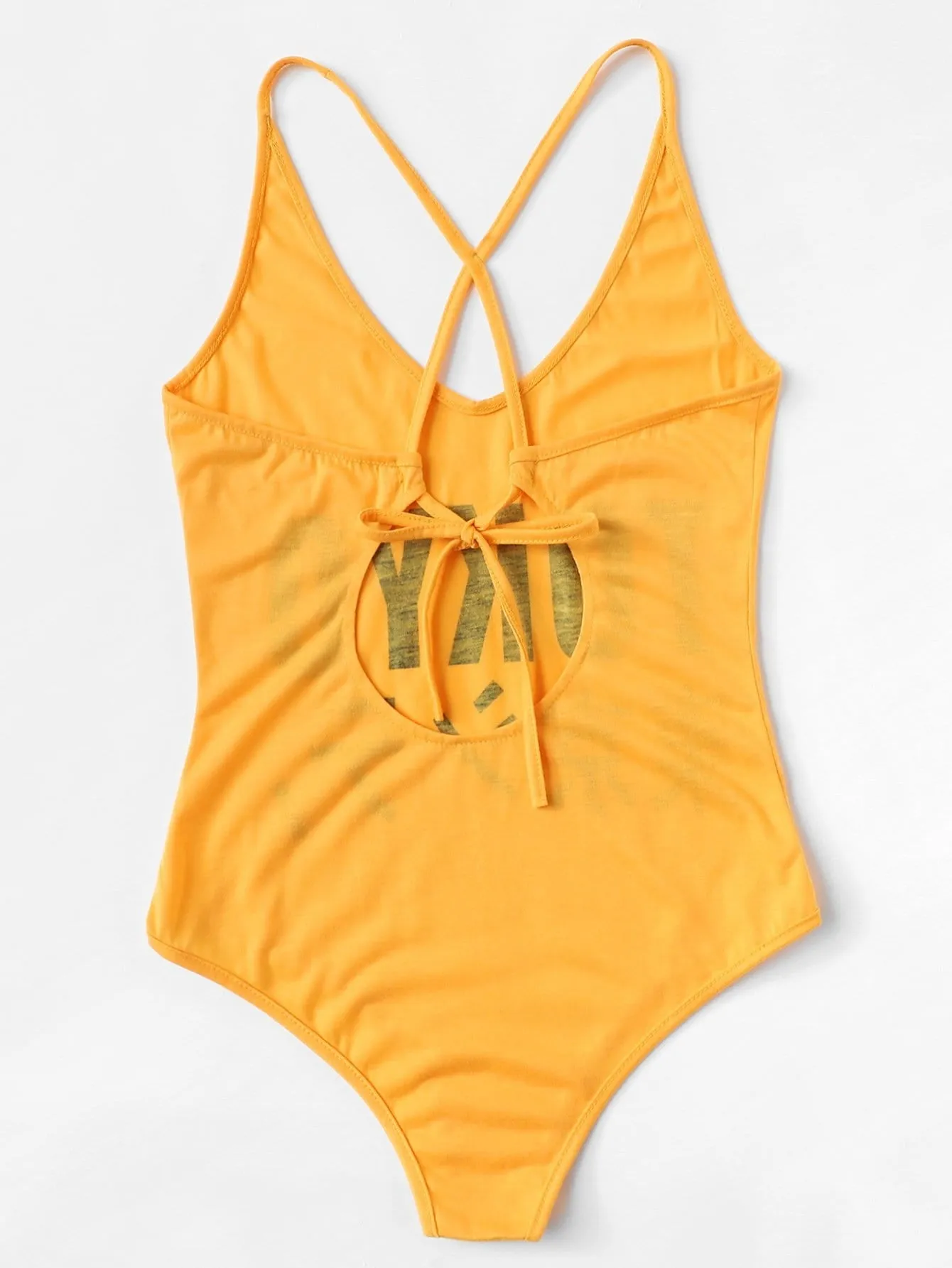 Yellow Tokyo crossback bodysuit