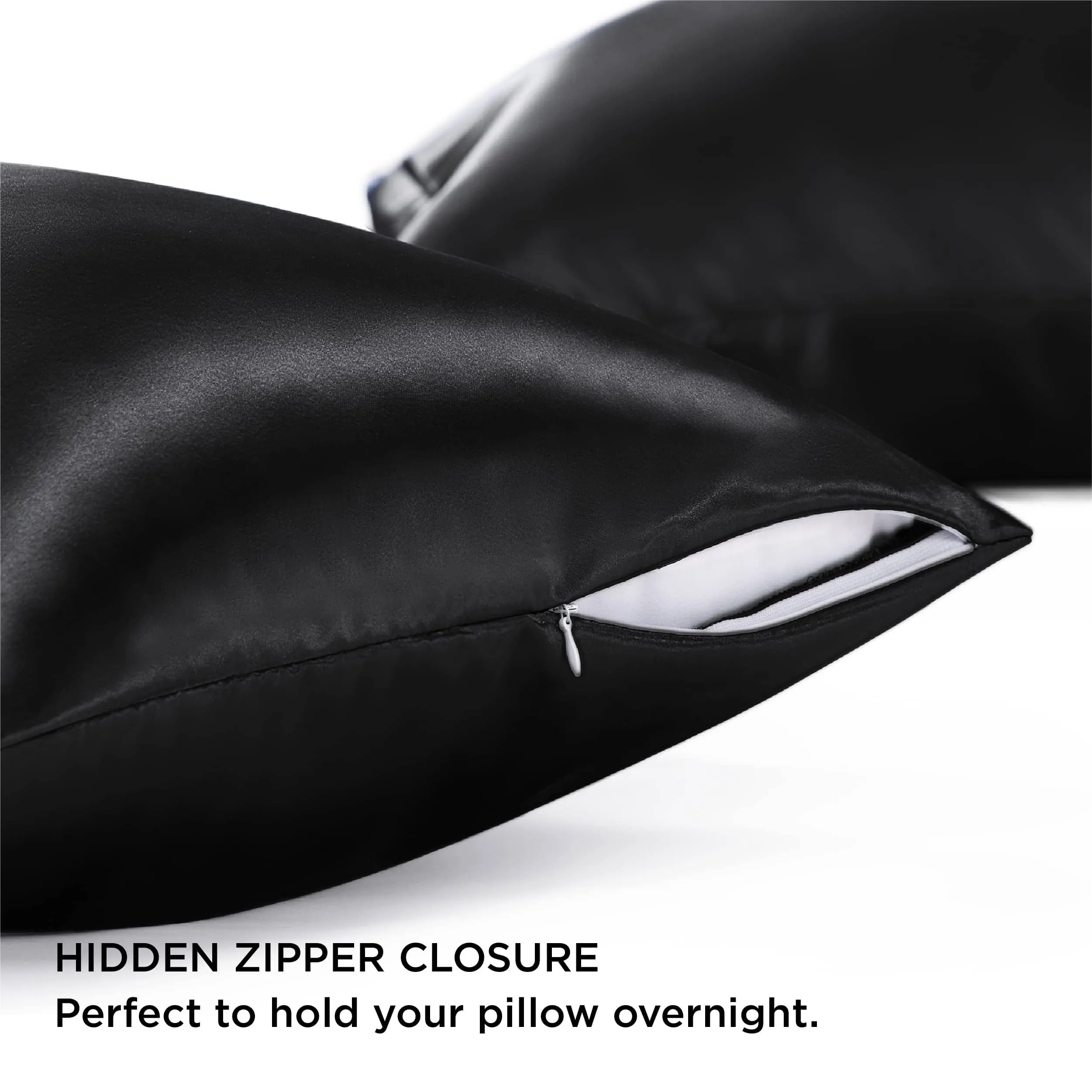 Zipper Closure Satin Pillowcases